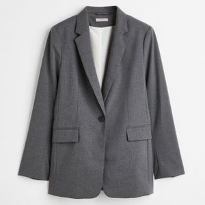 NWT: H&M Single Breasted Gray Blazer Jacket | Size S